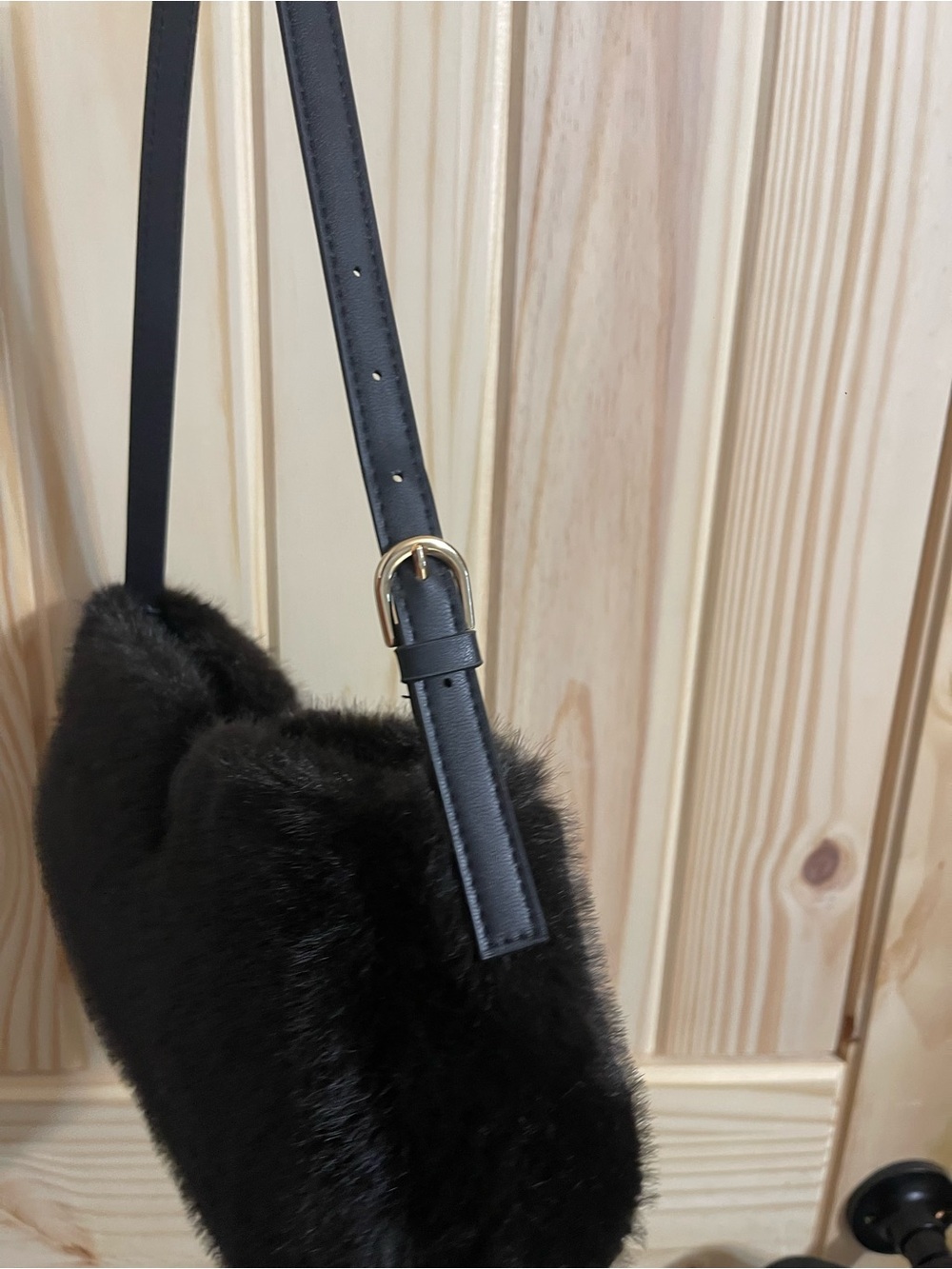 H&M Dark Brown Faux Fur Shoulder Bag - Picture 4 of 7